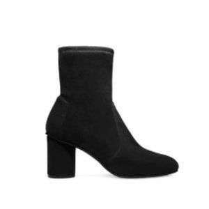 Stuart Weitzman, Margot 75 Sock Bootie, Black, Size 9